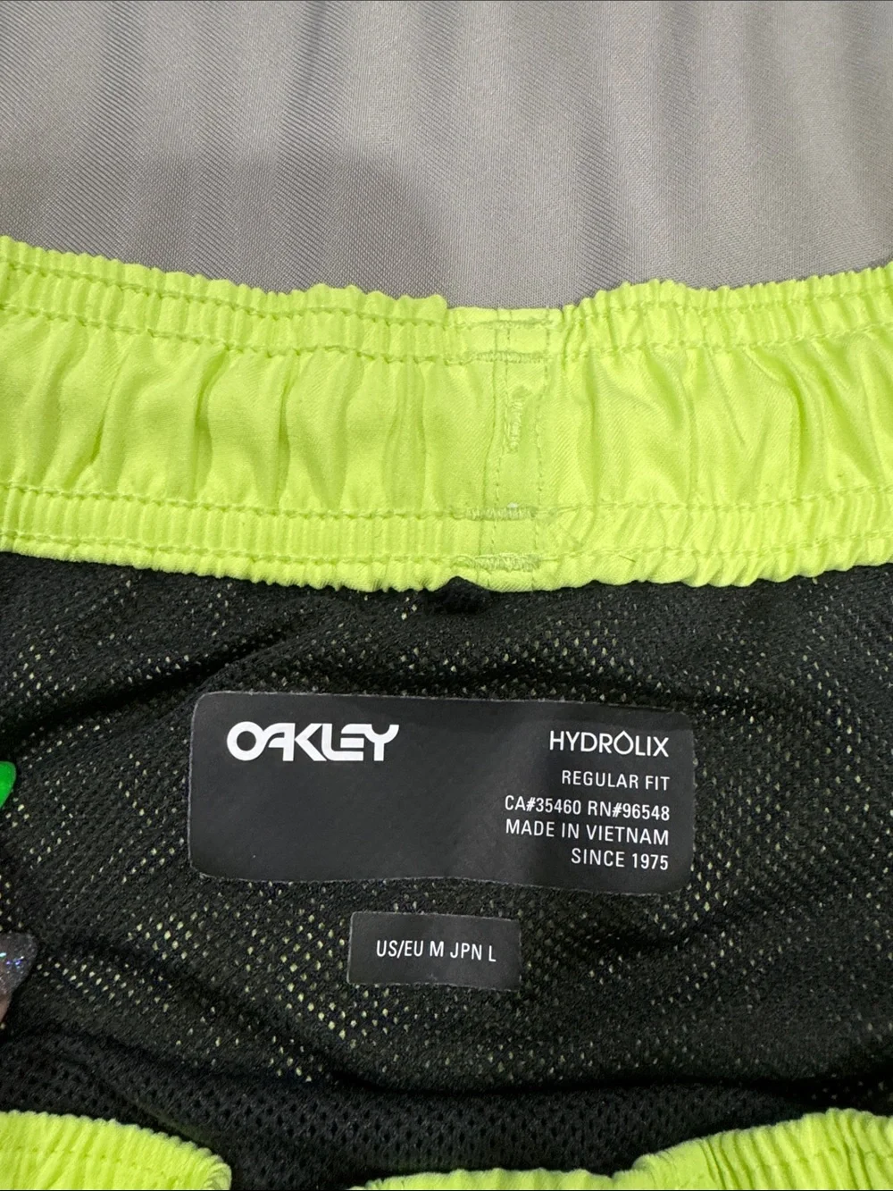Oakley Men's Neon Lime Swim Trunks